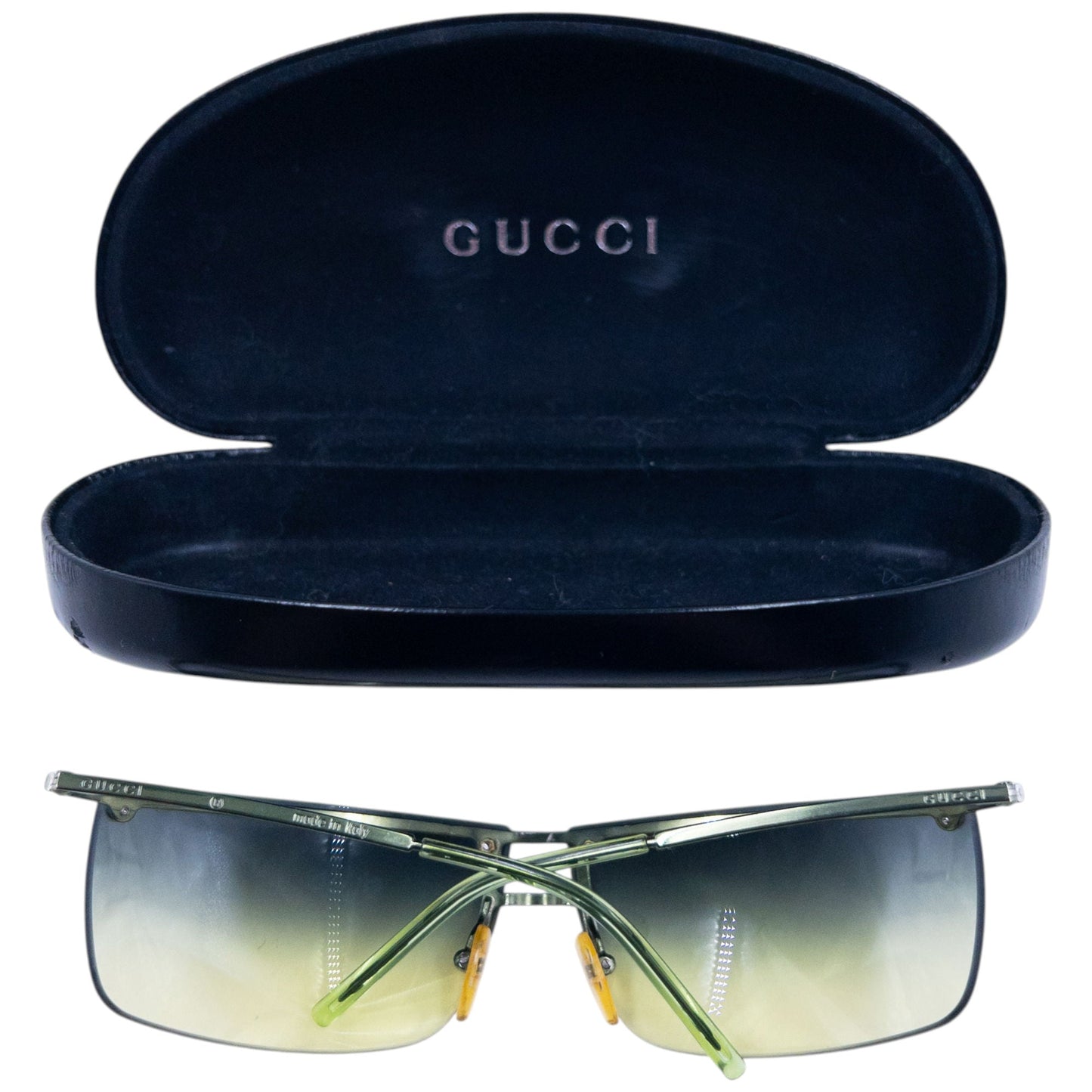 Vintage 2000s Gucci Rimless Sunglasses | O/S, Green