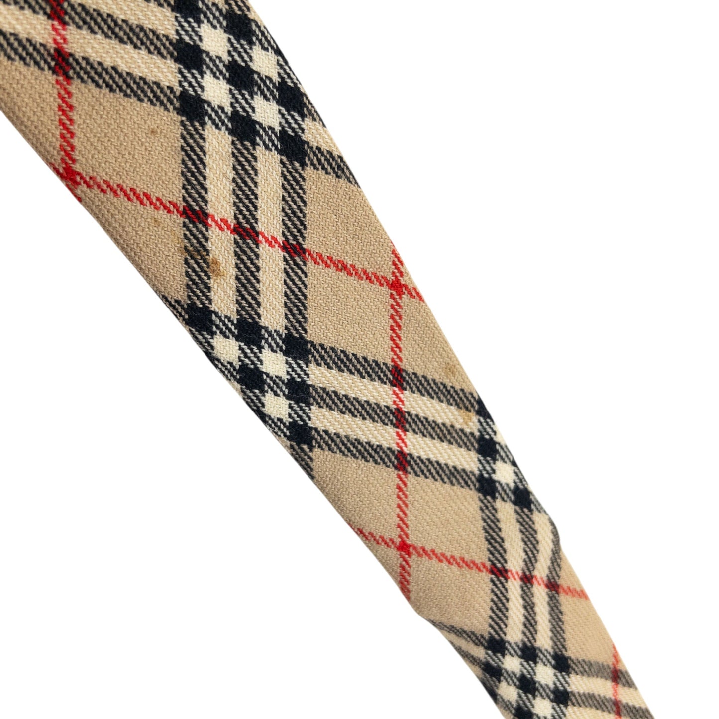 Vintage 90s Burberry Nova Check Wool Tie | O/S, Beige