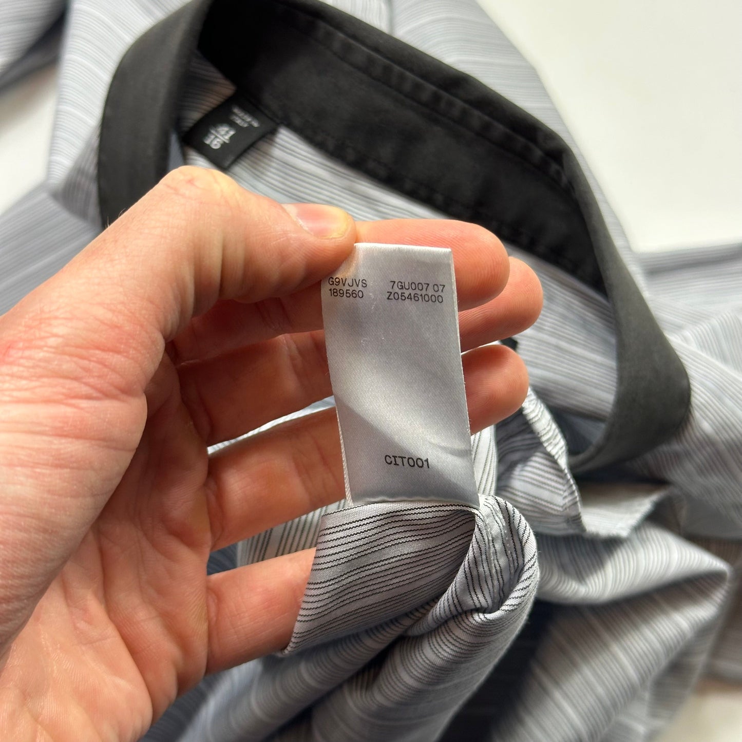 Gucci Striped Placket Cotton Longsleeve Shirt - M | Default Title, Grey