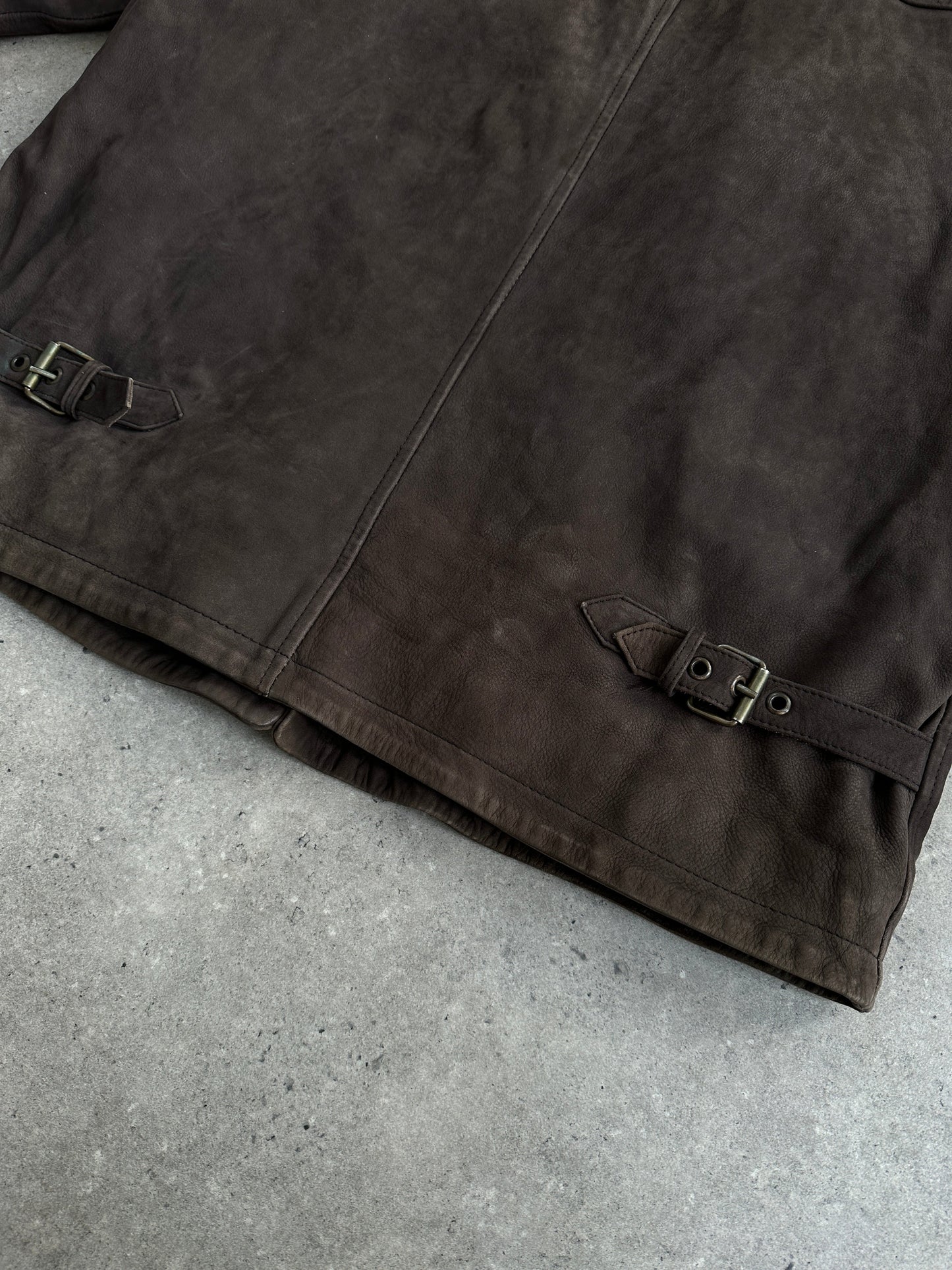 Vintage Nubuck Leather Jacket - XL