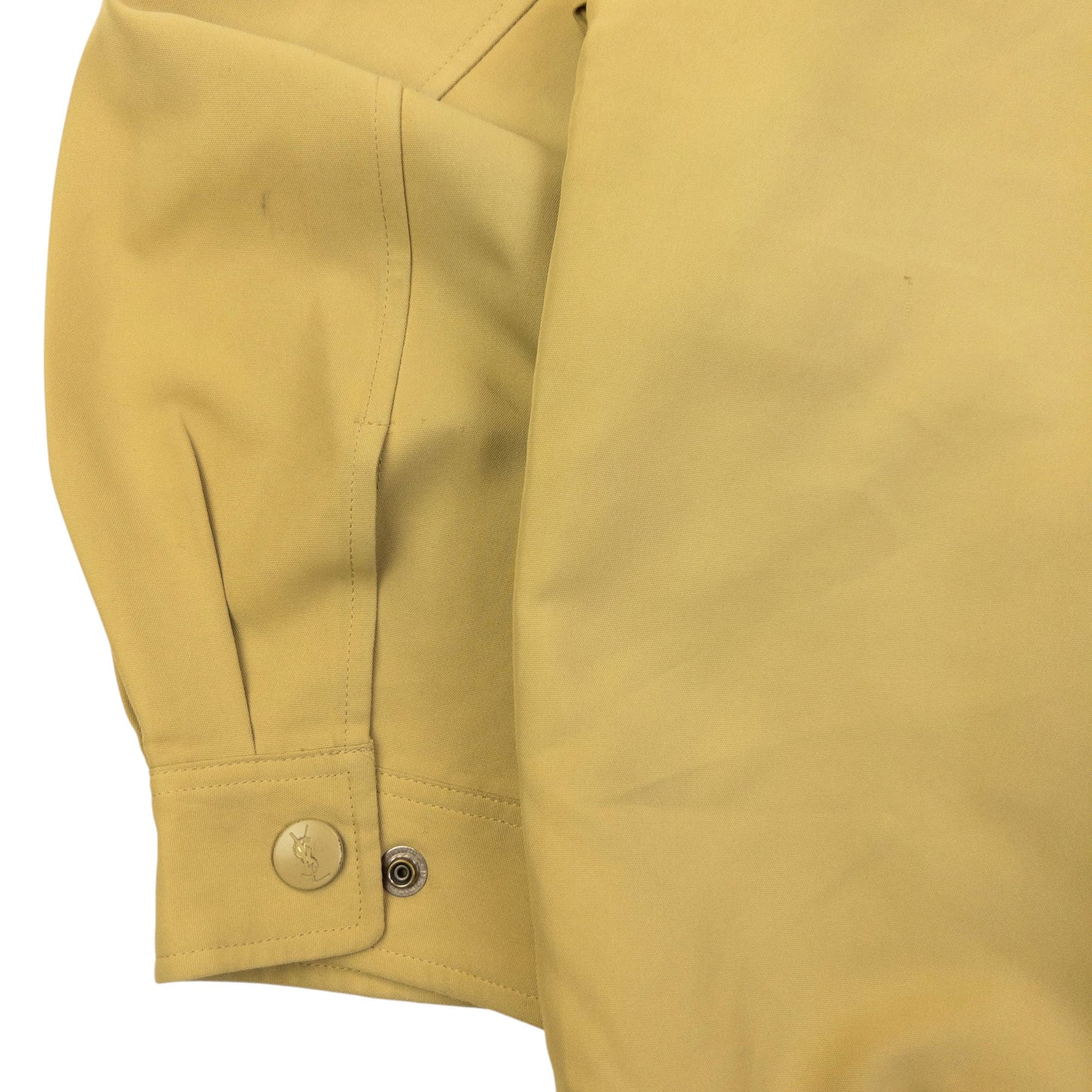 Vintage 90s YSL Yves Saint Laurent Harrington Jacket Size M | Medium, Beige