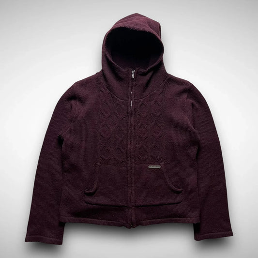 Sabotage Knitted Zip-Up Hoodie (1990s)