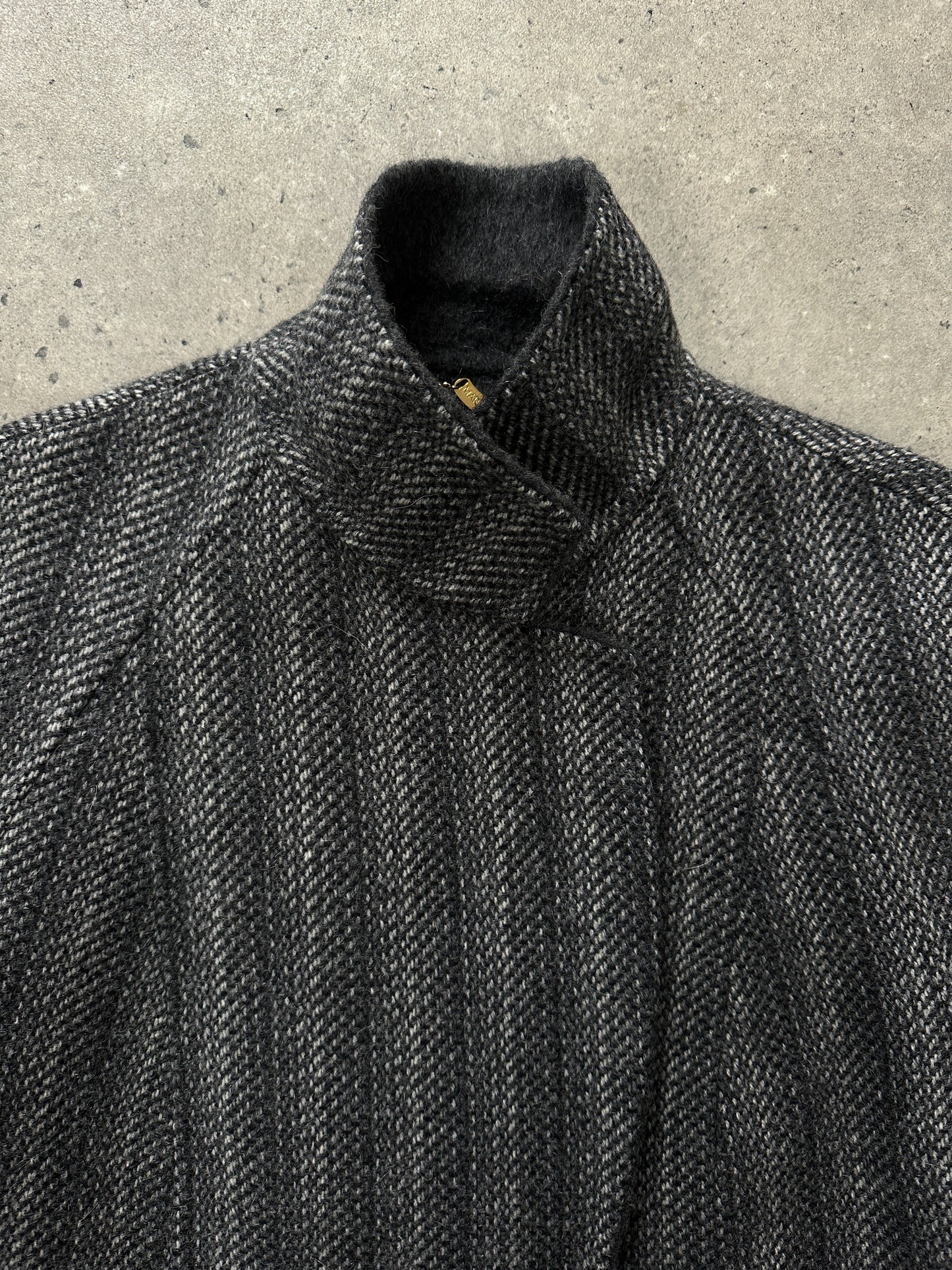 Marina Rinaldi 1990s Pure Wool Double Faced Single Breasted Coat – S