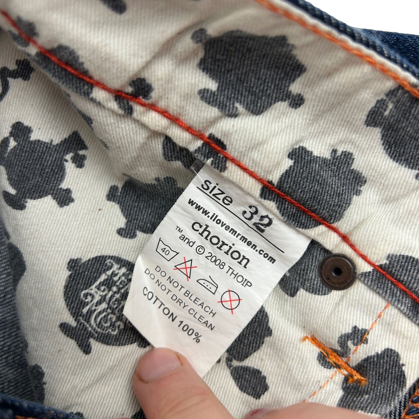 Vintage Mr. Men Little Miss Embroidered Denim Jeans Size W30