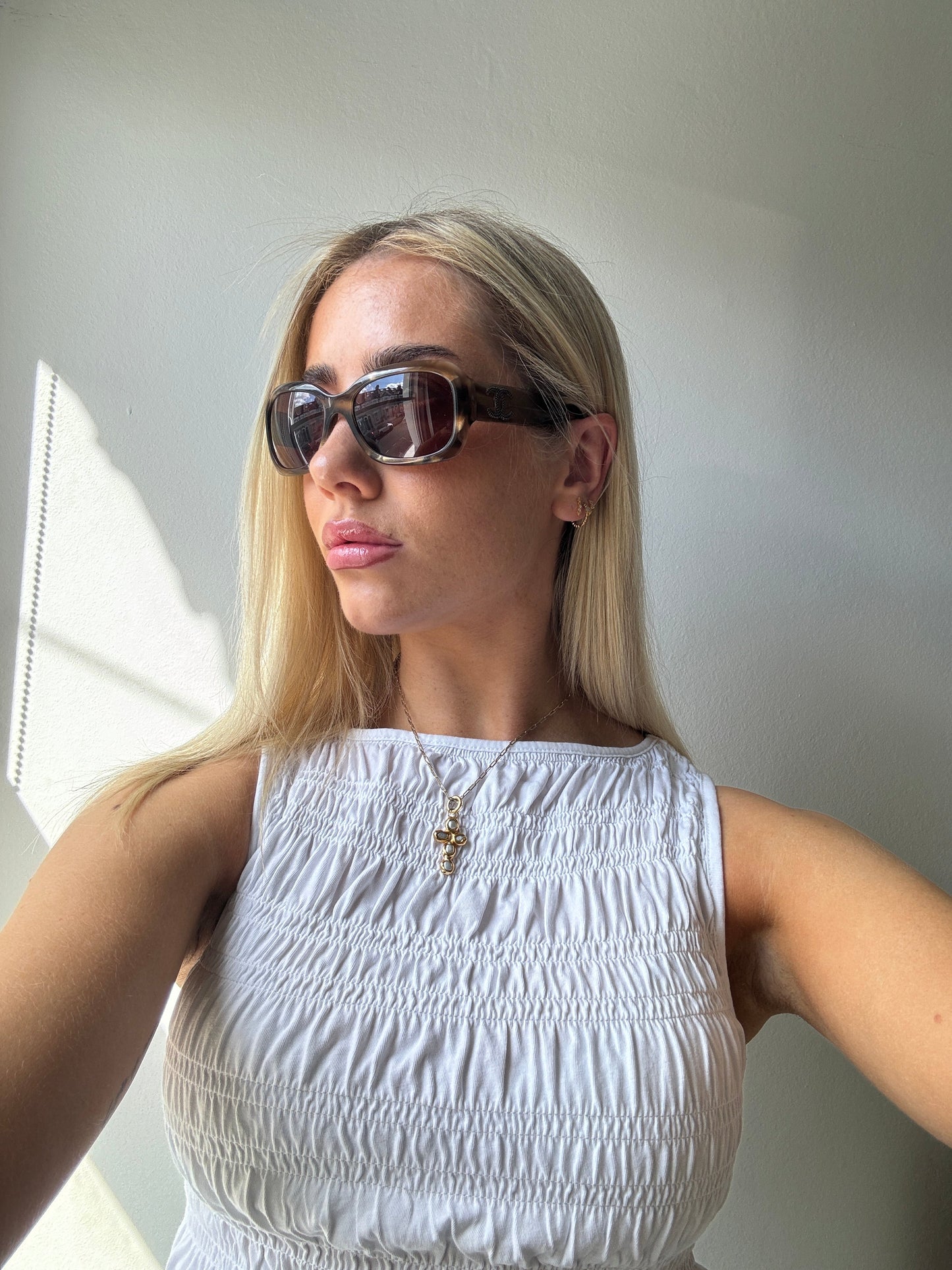 2000s Chanel Oversized Sunglasses | O/S, Bronze