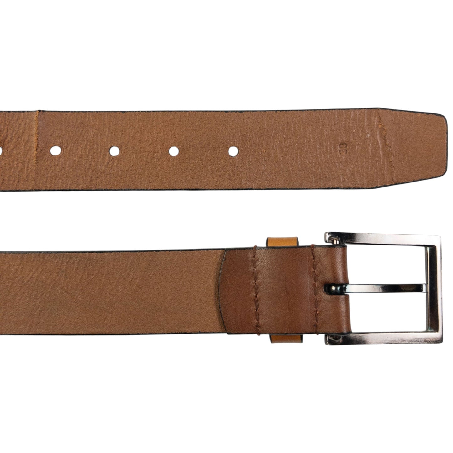 Vintage 90s YSL Yves Saint Laurent Leather Belt Size XL | O/S, Brown