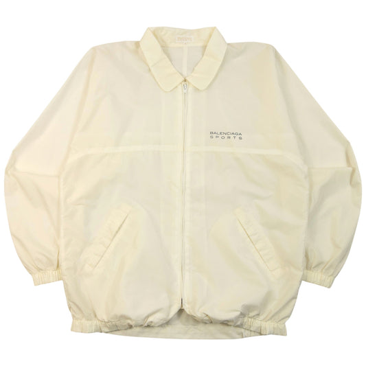 Vintage 90s Balenciaga Sports Lightweight Jacket Womens Size M | Medium, Cream