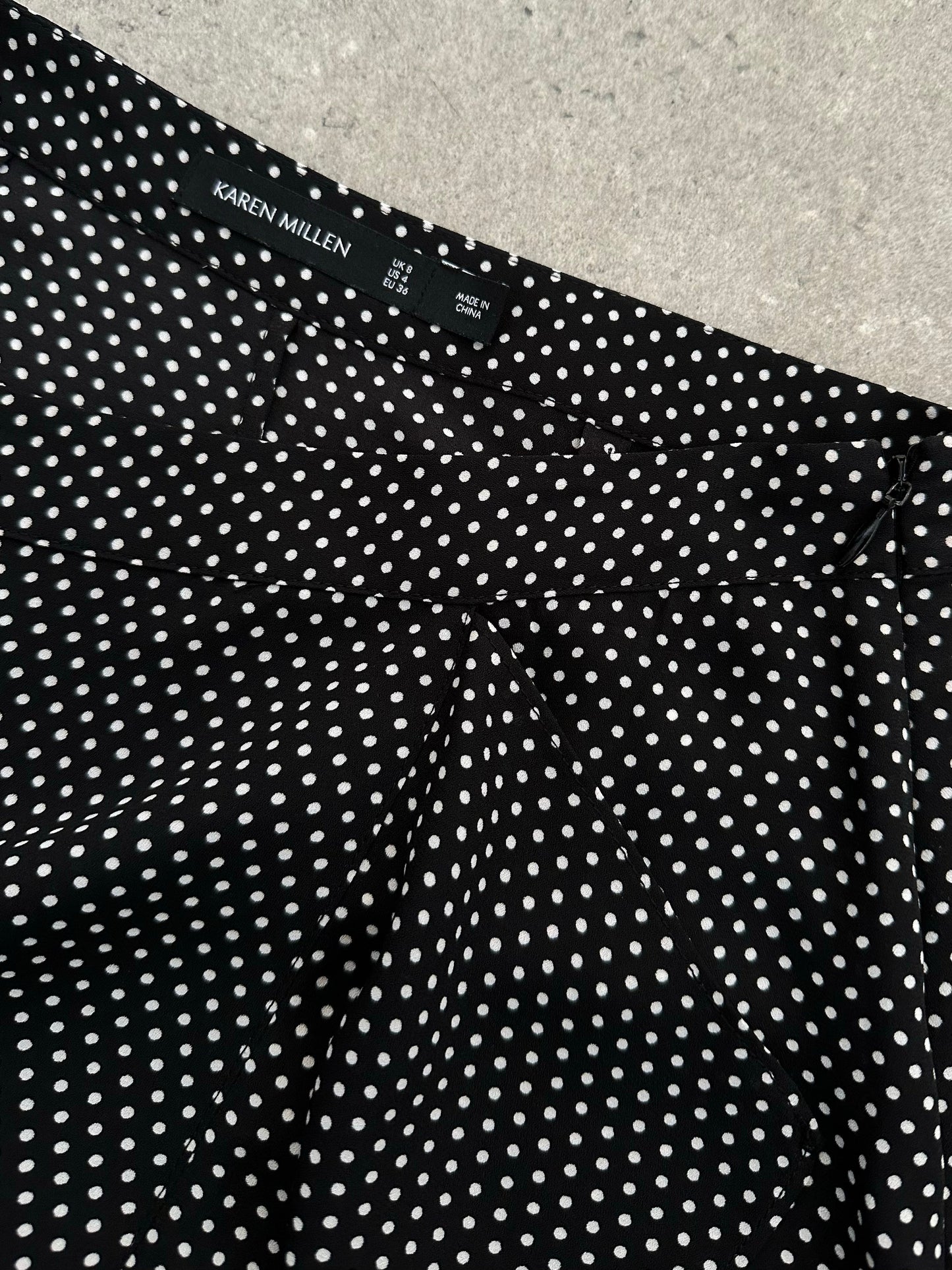 Vintage 2000s Polka Dot Ruffle Midi Skirt - W26