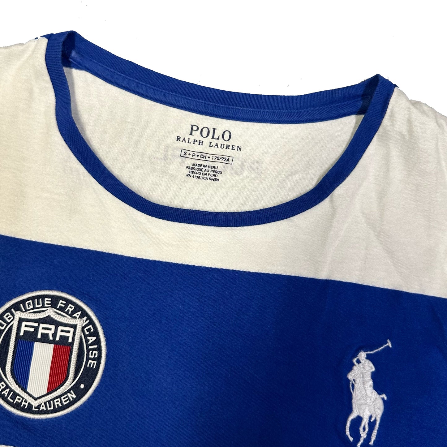 Ralph Lauren France T-Shirt In Blue & White ( S )