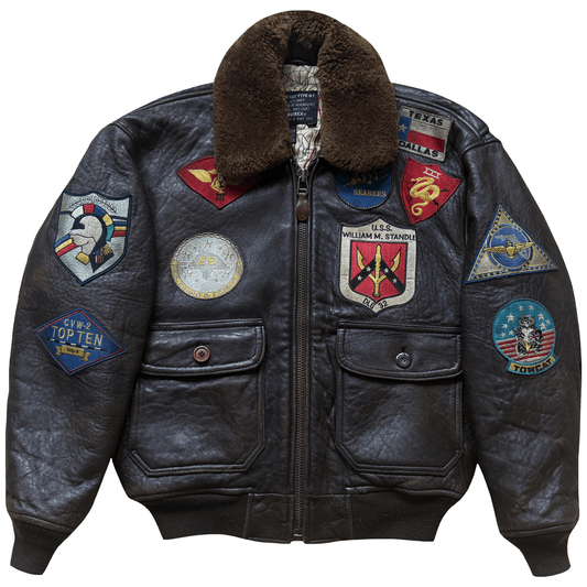 Avirex 1991 Top Gun Gavelston G-1 Flight Jacket - XS/S | S/M, Brown