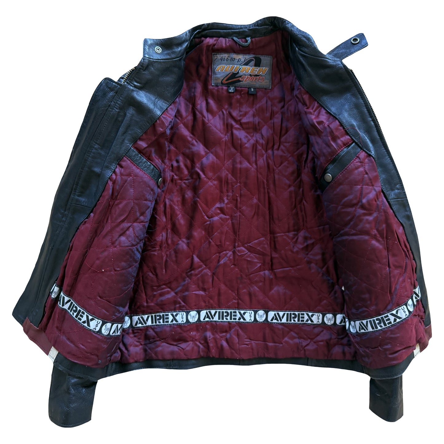 Avirex 387 Leather Racing Jacket - S