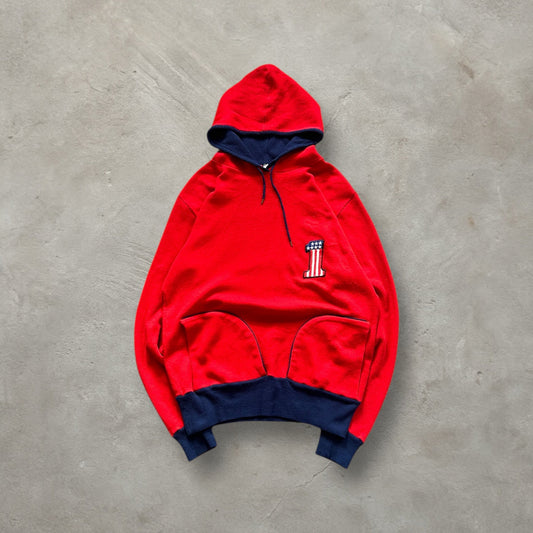 Vintage USA Ski Hoodie | Red, Navy