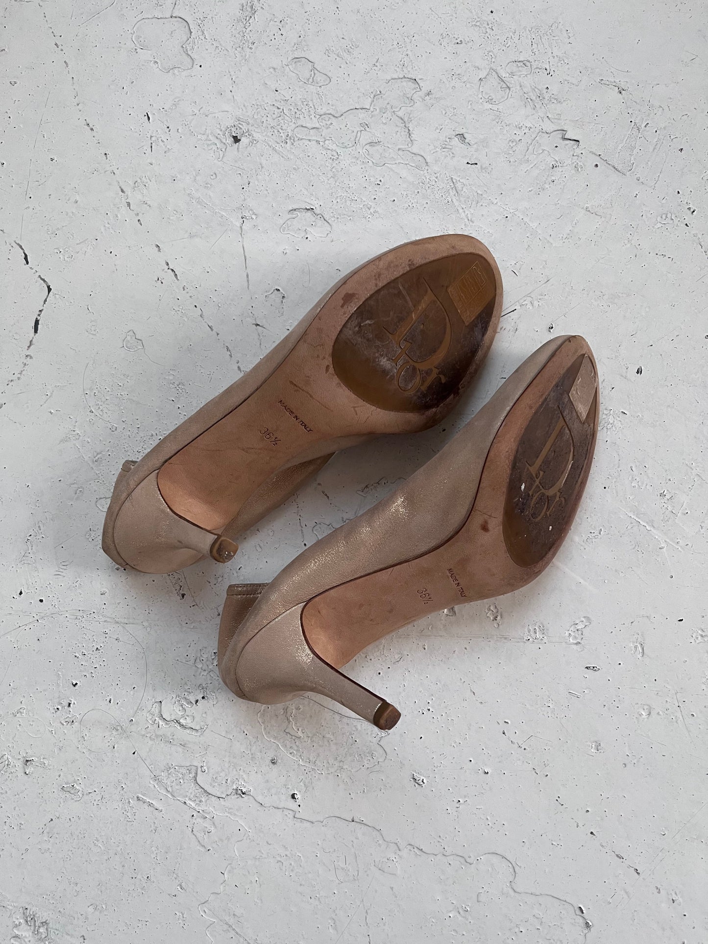 2000s christian dior heels | BEIGE, Beige