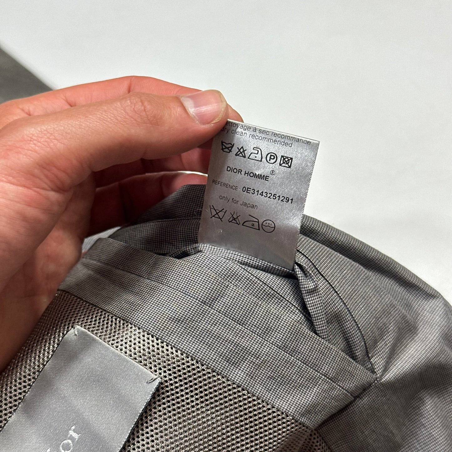 Dior Homme 2010 Bee Varsity Microcheck Cotton Bomber Jacket - M | Default Title, Grey