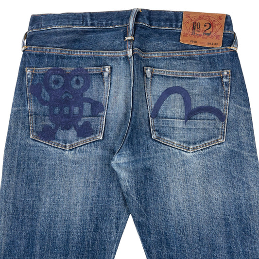 Vintage 2000s Evisu Robot Gull Japanese Denim Jeans Size W31