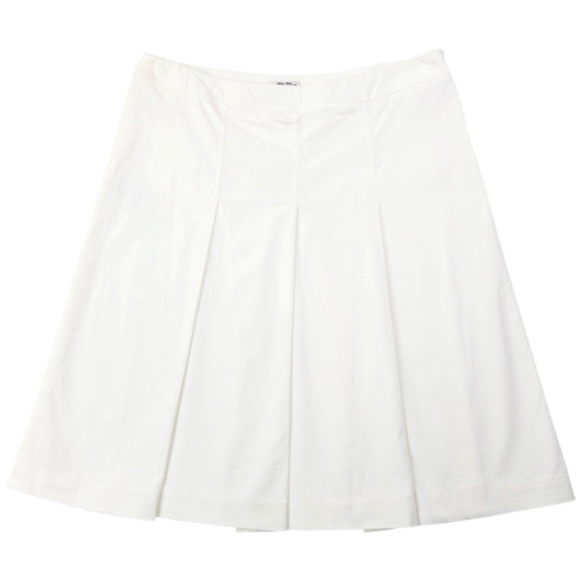 Vintage 2000s Miu Miu Pleated Skirt Womens Size W30 | W30, Tan