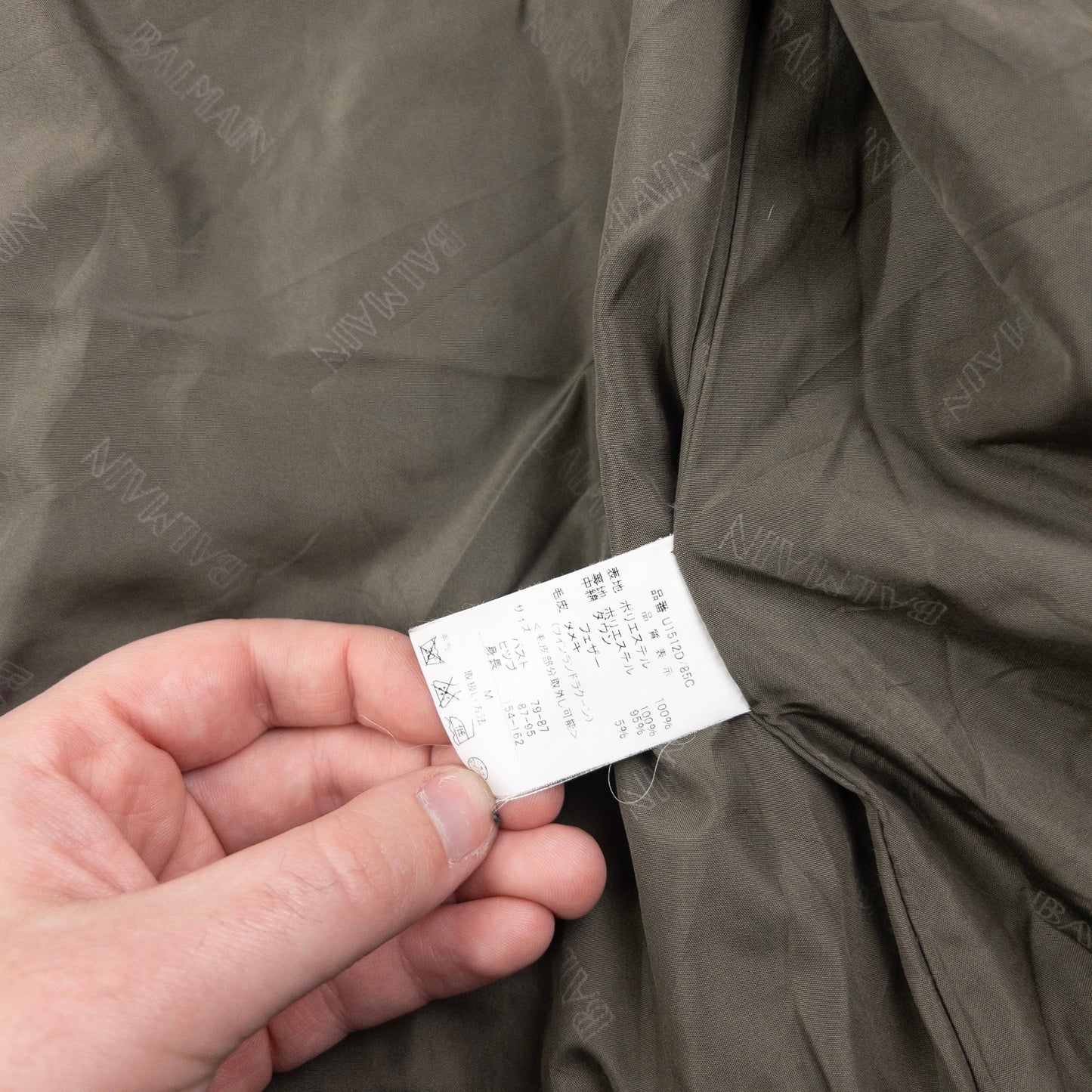 Vintage 90s Balmain Zip Up Padded Rain Jacket Size M | Medium, Grey