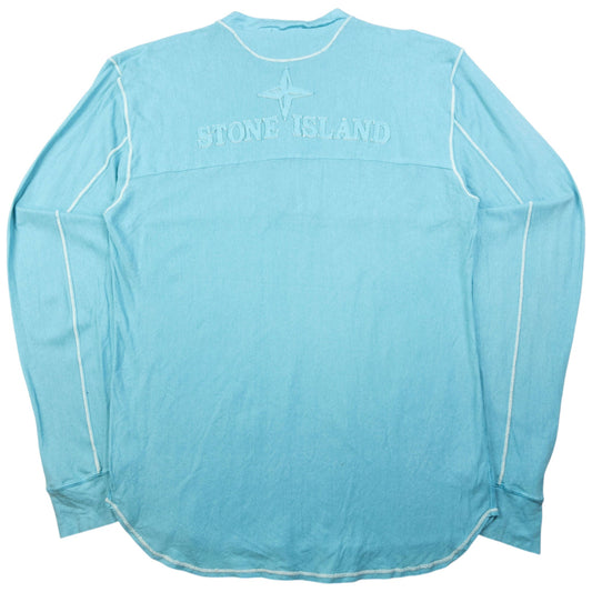 Vintage Stone Island Reversible Long Sleeve Henley Shirt Size M