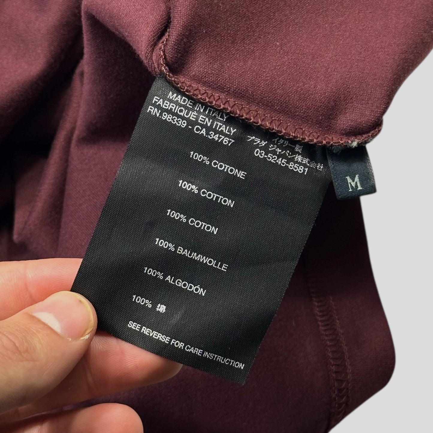 Prada Sport 00’s Burgundy Soft Cotton Nylon Detailed Shirt - M