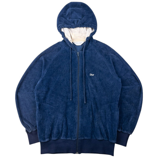 Vintage 90s Dior Monsieur Zip Up Velour Hoodie Size S | Small, Multicoloured