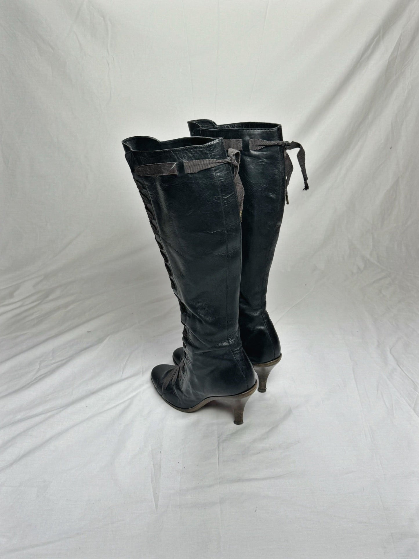 DRIES VAN NOTEN RIBBON BOOTS | DEFAULT TITLE, Black