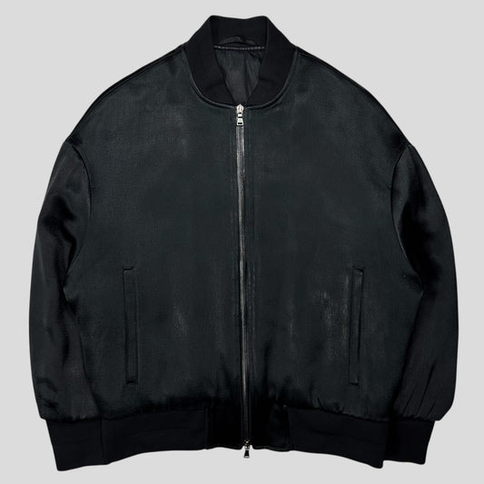 Neil Barrett Textured Viscose Italian Padded Bomber Jacket - S/M