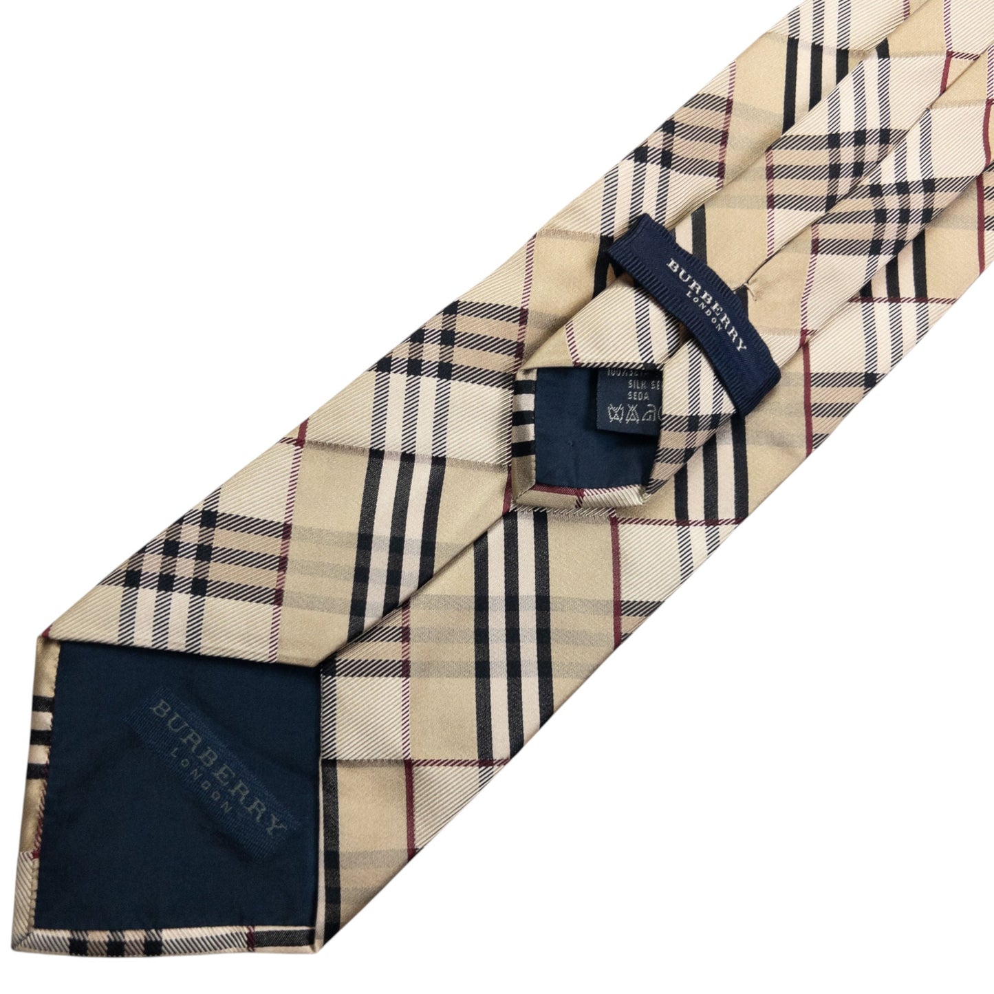 Vintage Burberry Nova Check Silk Tie