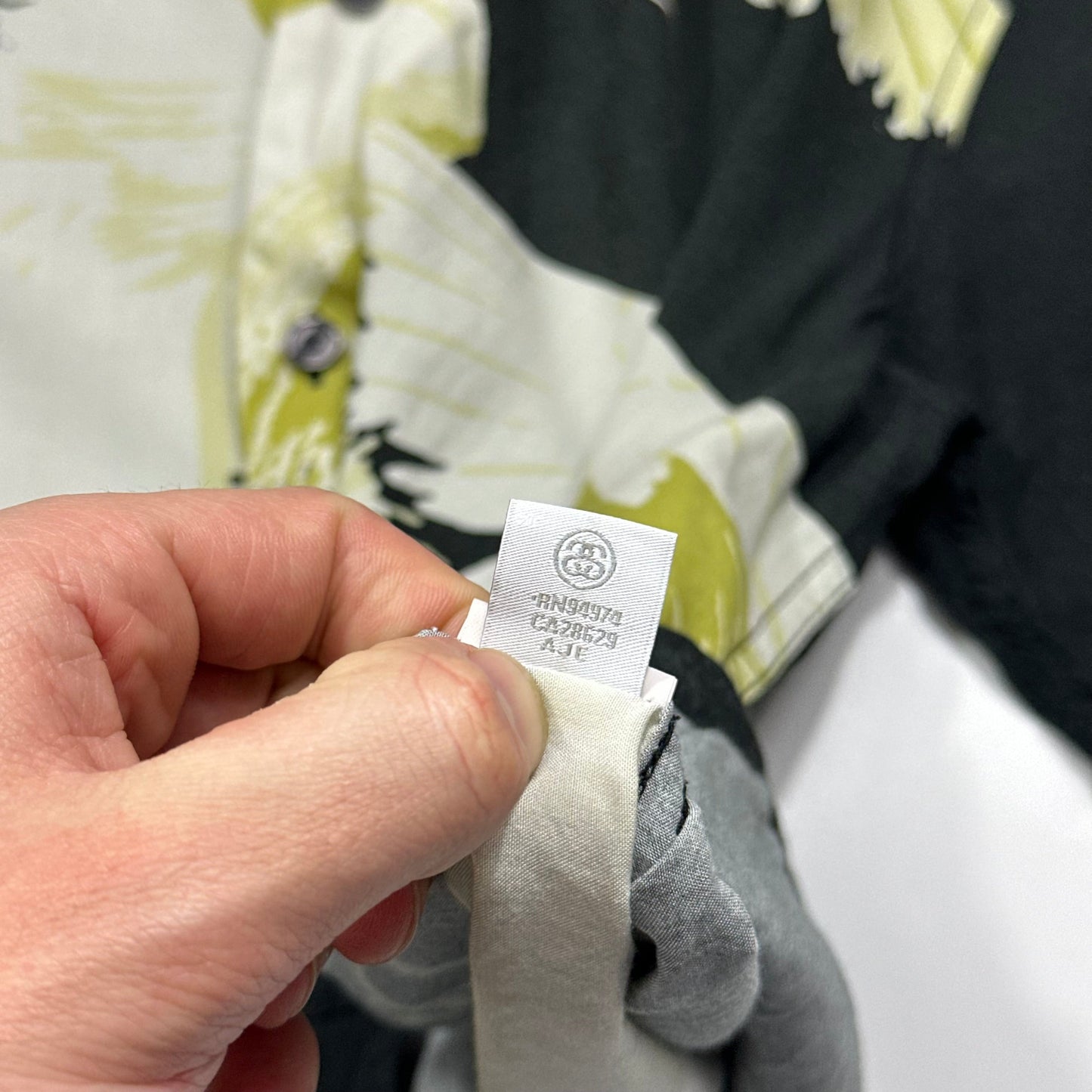 Stussy Big Crane Camp Collar Boxy Rayon Shirt - S