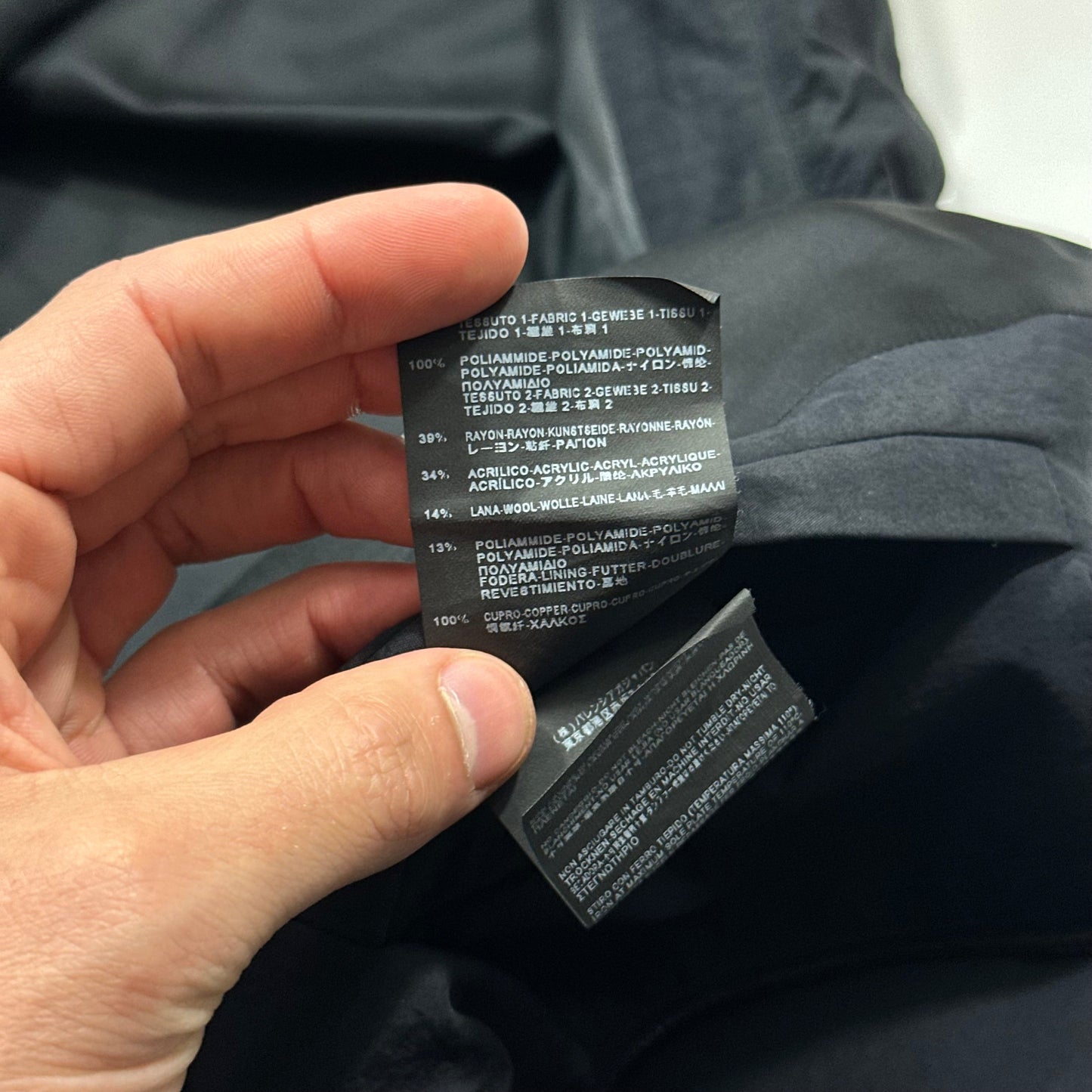 Balenciaga SS15 Wool Pocket Gabardine Nylon Work Jacket - M