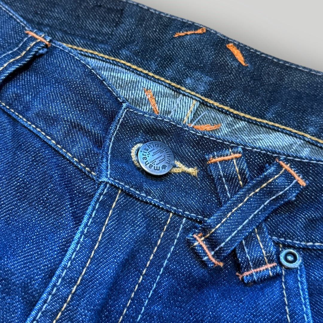 Maharishi Embroidered Dark Wash Jeans 32x32