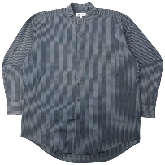 Vintage 90s Issey Miyake Striped Long Sleeve Button Up Shirt Size L | Large, Grey