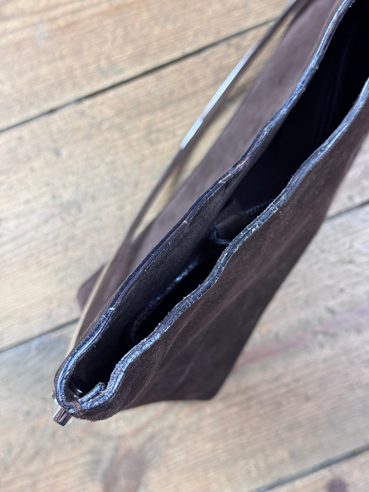 FW 1997 Gucci by Tom Ford brown suede hobo bag | O/S, Brown