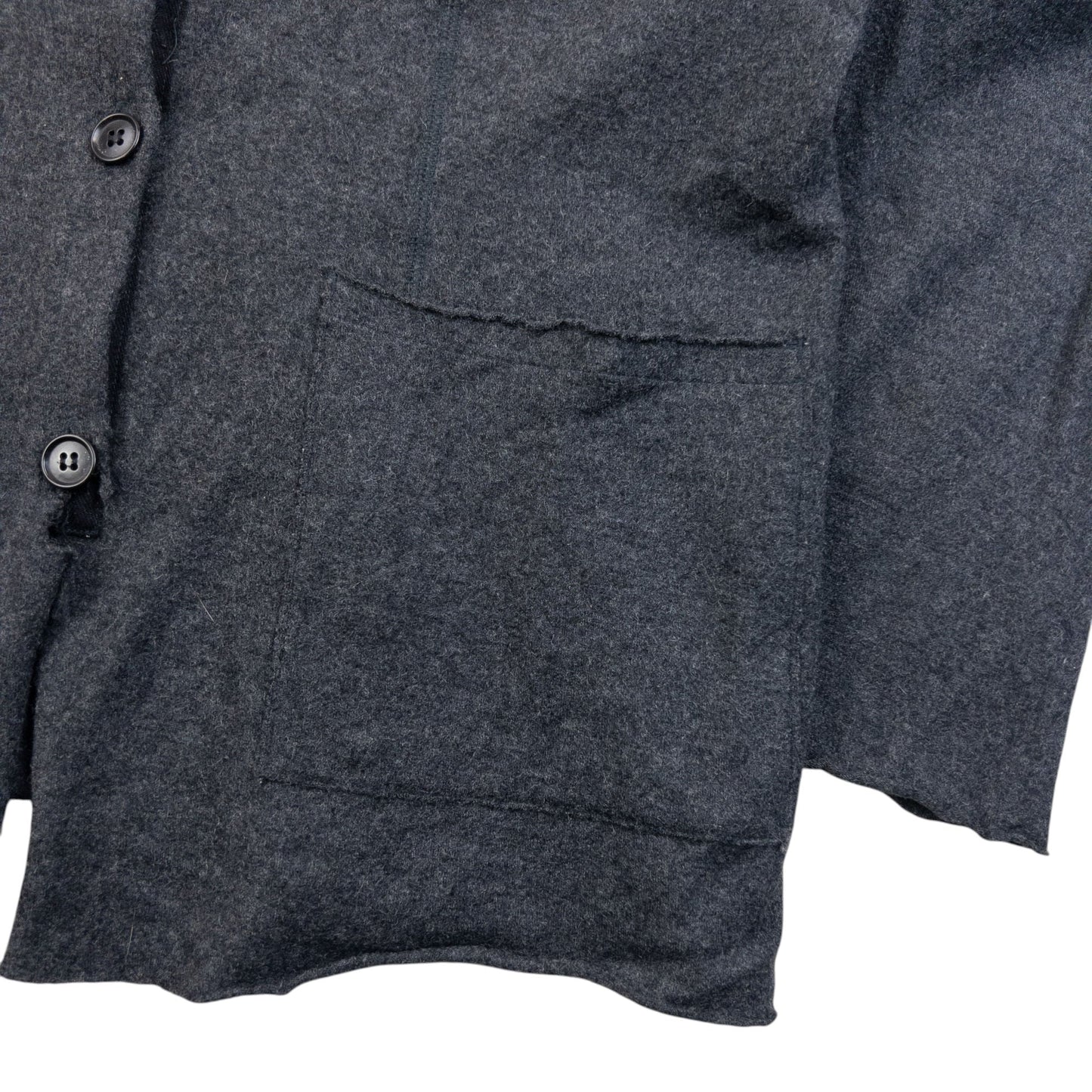 Vintage 90s Yohji Yamamoto Button Up Wool Jacket Womens Size M | Medium, Grey