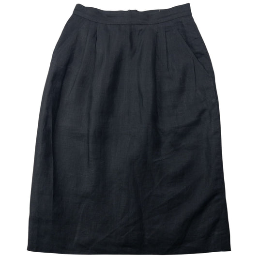 Vintage 70S Gucci Linen Skirt Womens Size W24 | XS, Black