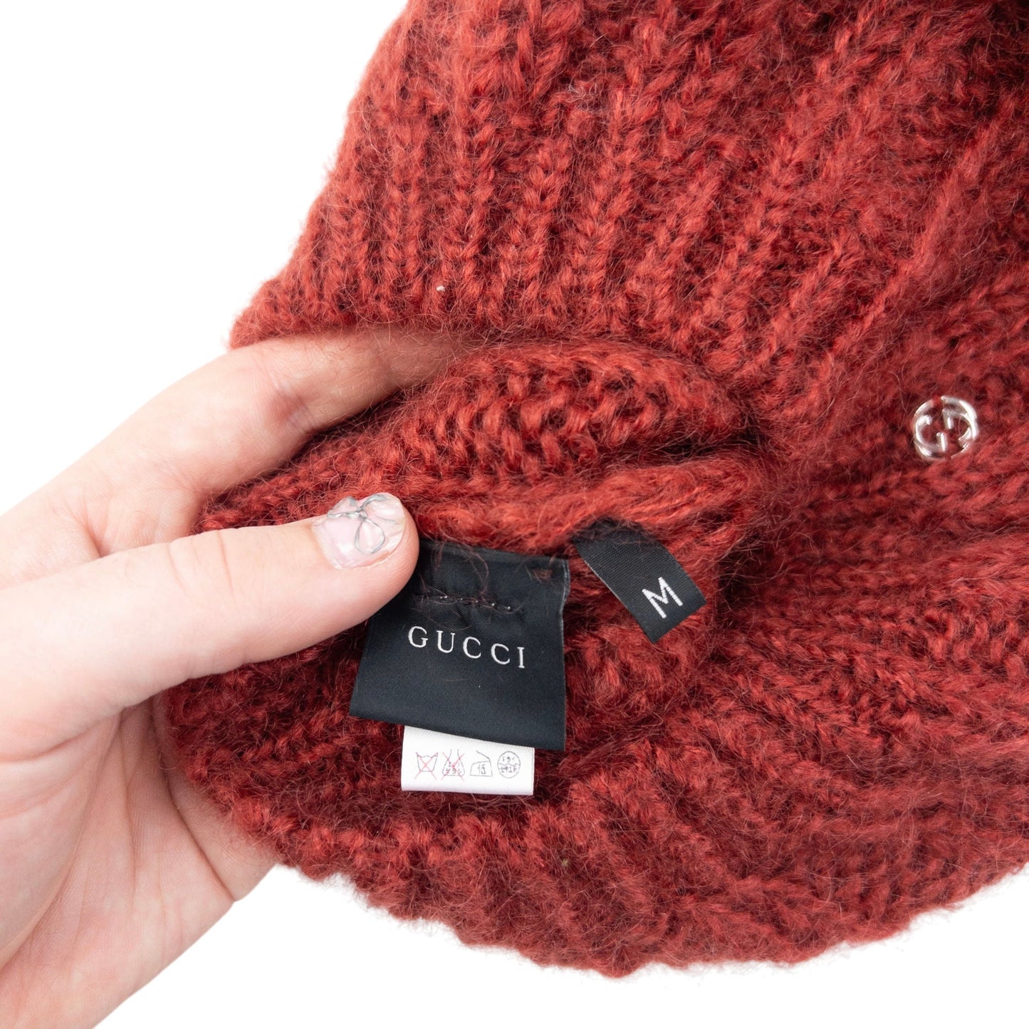 Vintage 2000s Gucci Wool Knit Beanie Hat | O/S, Red