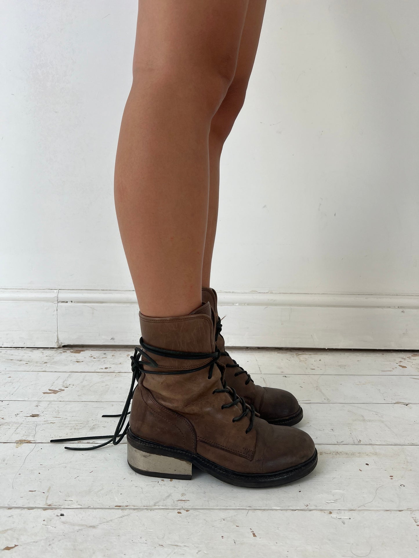 DIRK BIKKEMBERGS COMBAT BOOTS (EU 37) | DEFAULT TITLE, Brown