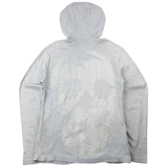 Vintage 2000s Comme Des Garçons HOMME Zip Up Skull Hoodie Size M | Medium, Grey