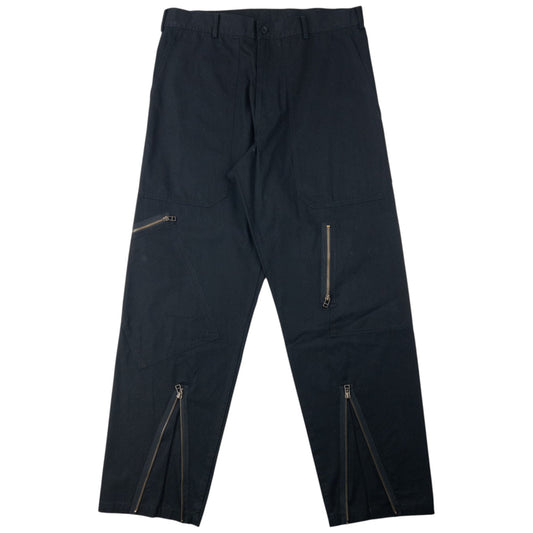 Vintage 2000s Yohji Yamamoto Zip Cuff Trousers Size W36 | W36, Black