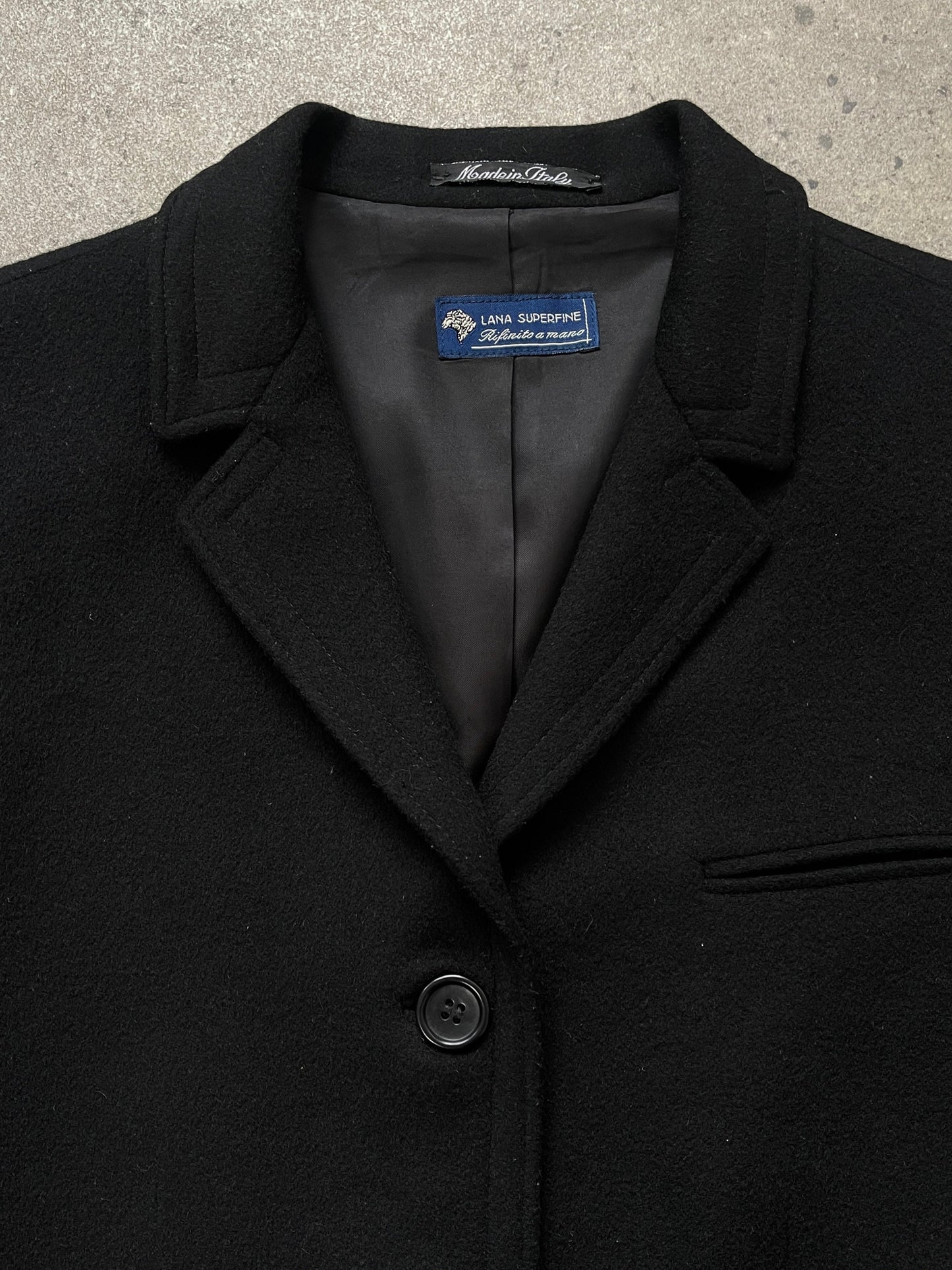 Vintage 1990s Wool Cashmere Single Breasted Coat - M