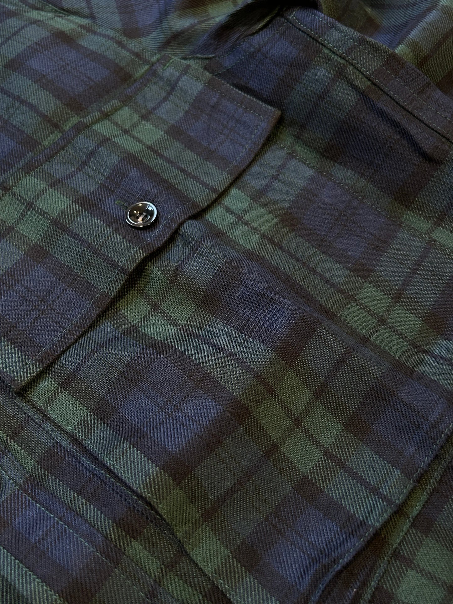 Uniform Bridge Check Cotton Overshirt M