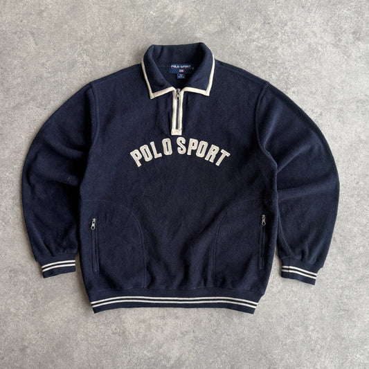 Polo Sport Ralph Lauren 1990s 1/4 zip heavyweight fleece (M)