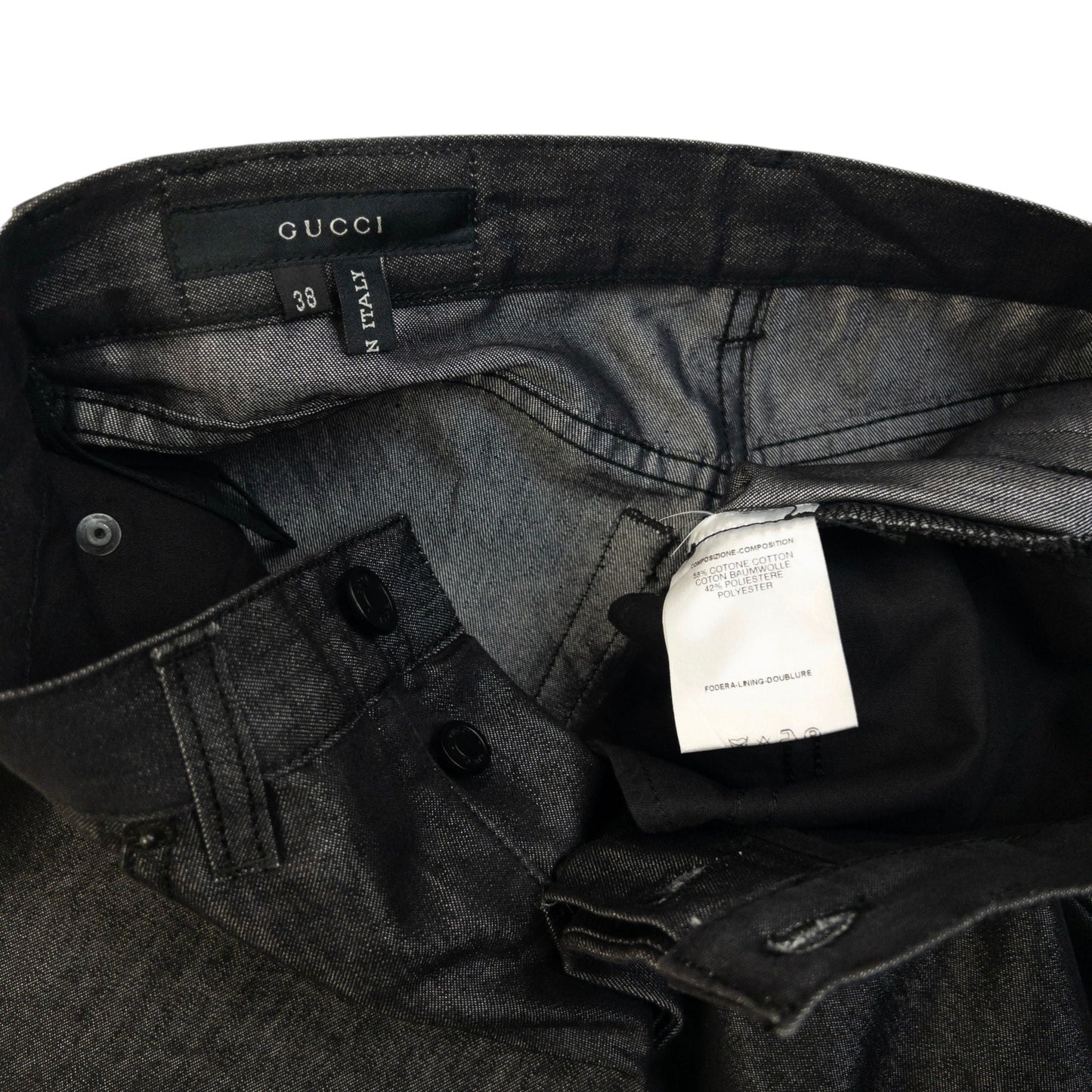 Vintage 2000s Gucci By Tom Ford Iridescent Trousers Womens Size W26 | W26, Black
