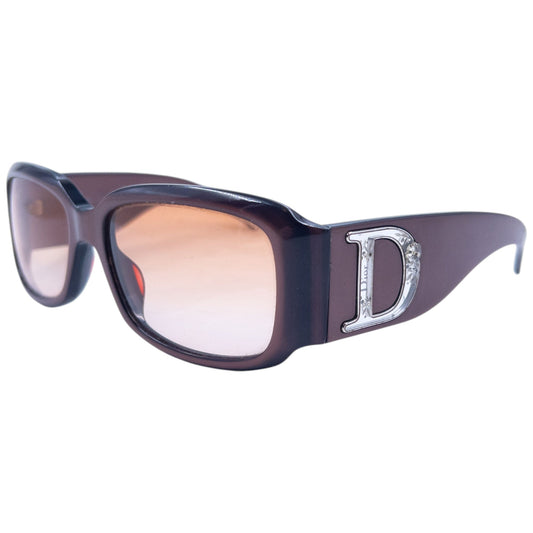 Vintage 2000s Dior Diamonte Jewel Sunglasses | O/S, Brown