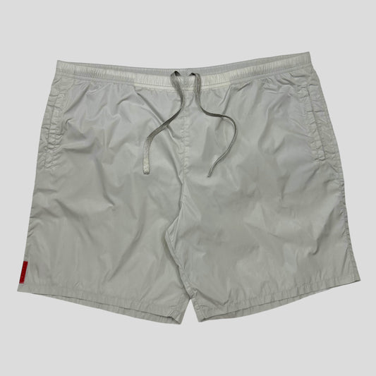 Prada Sport 2007 Nylon Red Tab Swim Shorts - IT52 (L) | Large, Grey