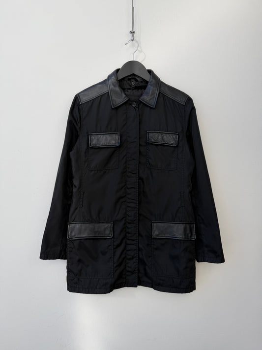 Prada 99/00 Leather & Nylon Lined Field Jacket | Large, Red