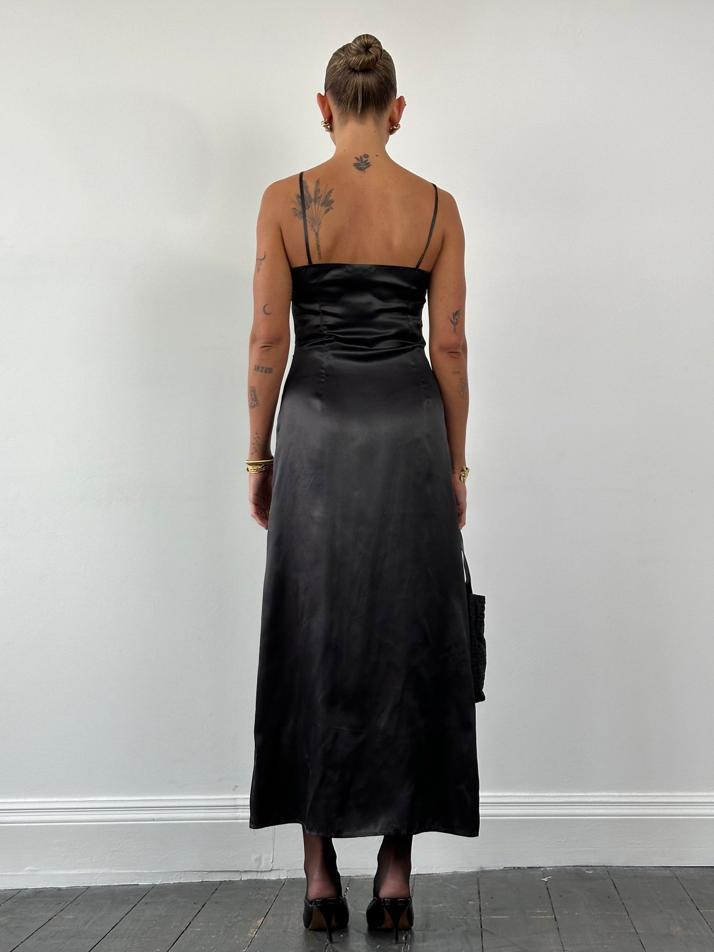 Moschino 1990s Cheap & Chic Satin Maxi Dress - S/M