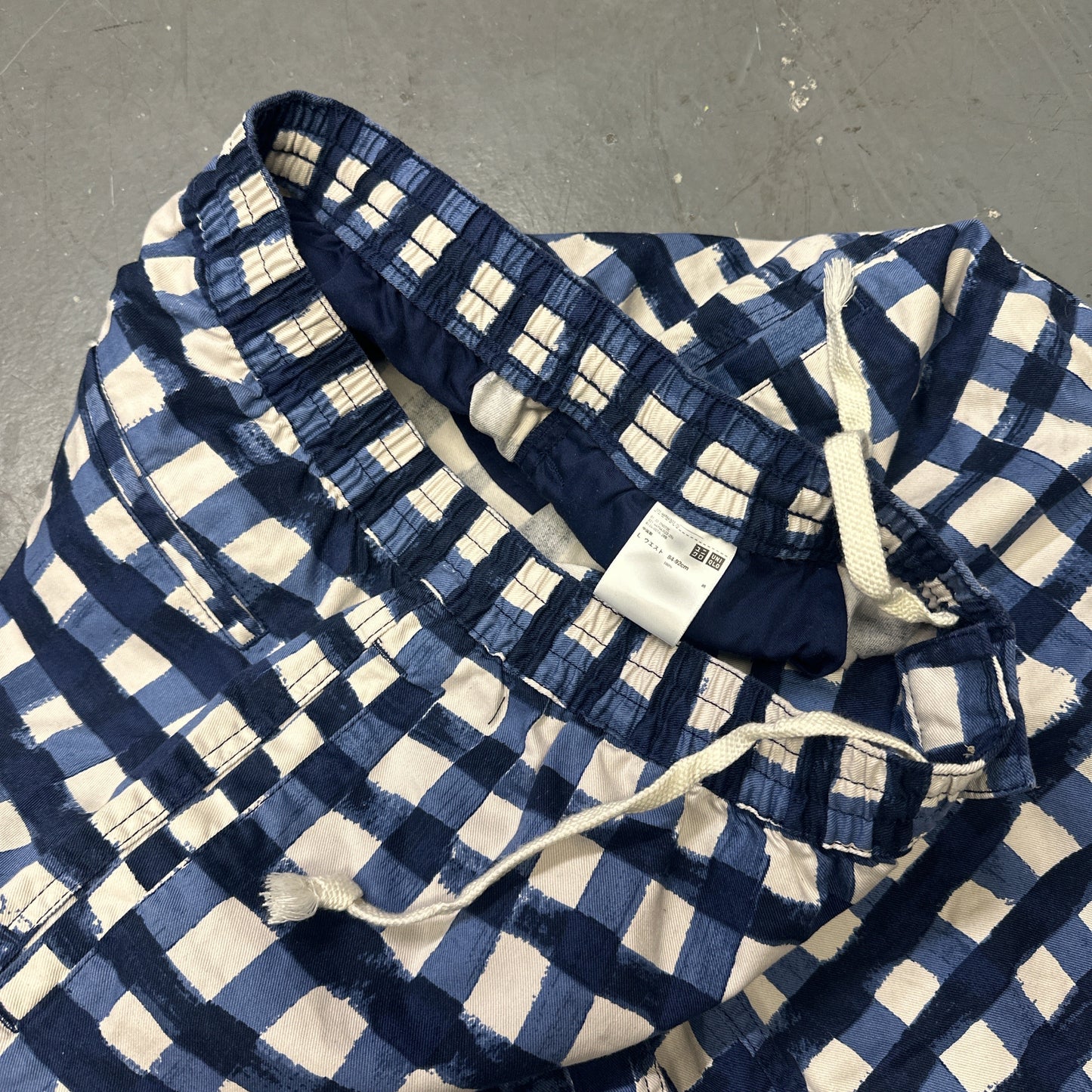 Uniqlo X Marni Wide Fit Check Shorts In Blue ( L )