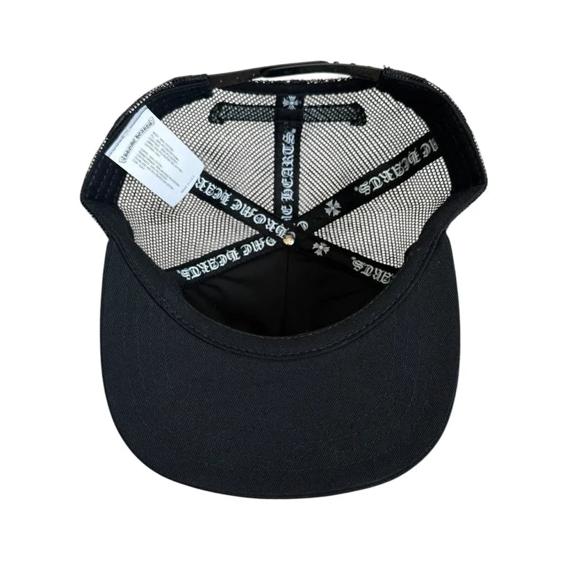 Chrome Hearts Cemetery Leather Red Patch Trucker | O/S, Red