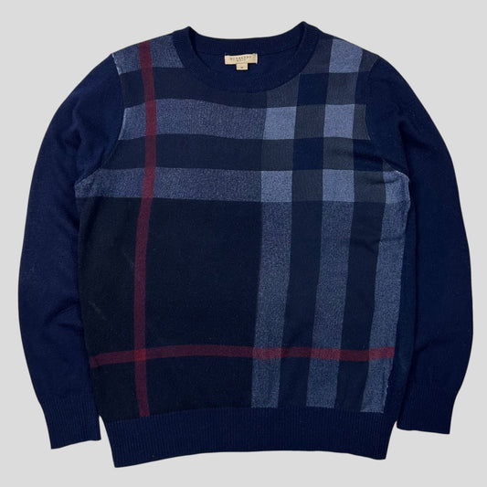 Burberry Brit Scotland Merino Wool & Cashmere Nova Check Jumper - S