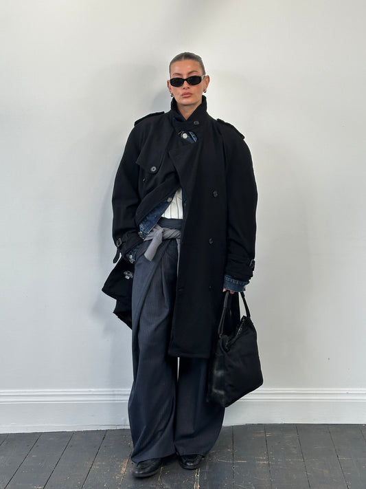 Christian Dior Monsieur 1980s Double Breasted Trench Coat - XL